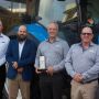 K-Line Ag Dealer of the Year 2025 - AEH Group. Mark Massingham and David Thompson (AEH Group) proudly accepted the award at the CNH Awards evening this week and are pictured with K-Line representatives Mark Murnane and Andrew Kissel (CNH).