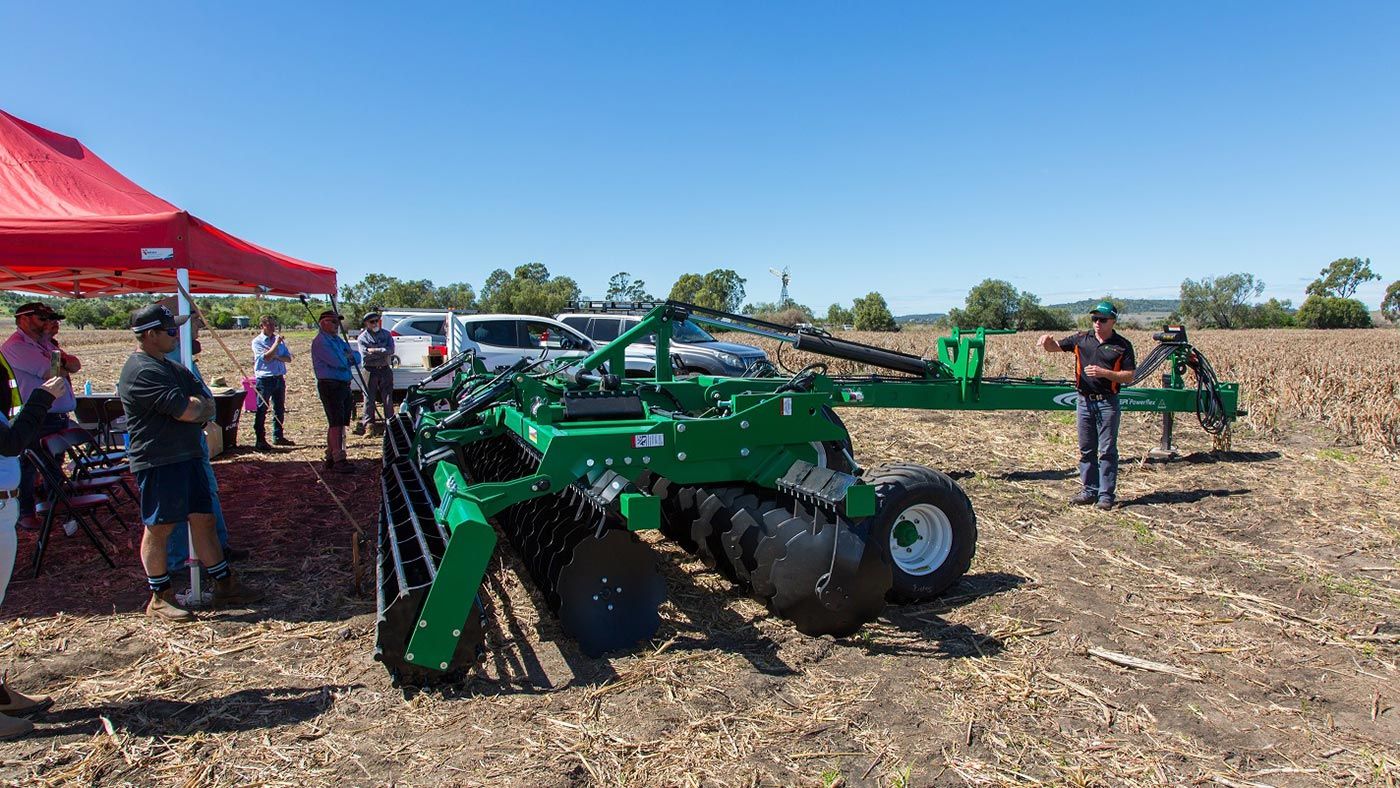 A range of K-Line Ag tillage machines were on show and demonstrated on the day